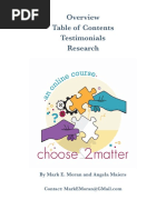 An Overview of Choose2Matter: An Online Course.