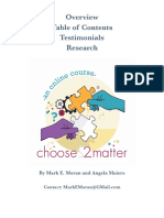 An Overview of Choose2Matter: An Online Course.