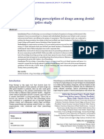 Knowledge Regarding Prescription of Drugs Among Dentists