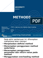 Methods: Matakuliah: T0974 / Algoritma Dan Metode Object Oriented Programming I Tahun: 2008 Versi: 1/0