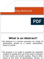 The Abstract - An Example