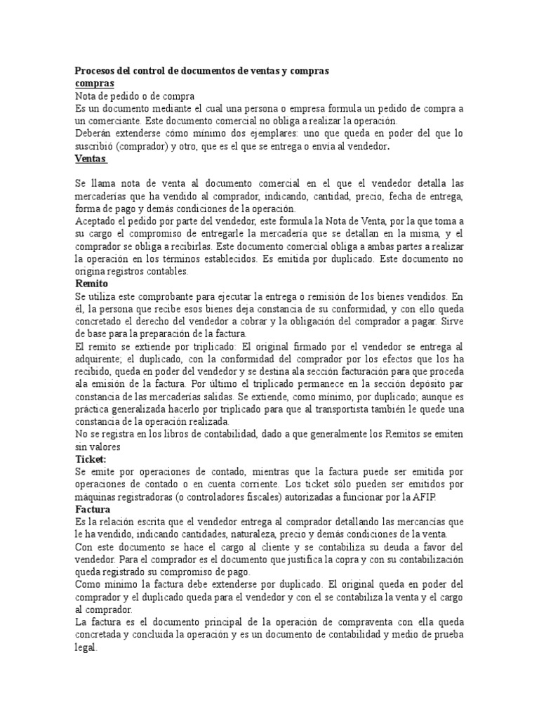 Control de Documentos de Ventas y Compras | PDF | Contabilidad | Impuestos