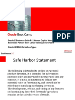 Oracle E-Business Suite R12 Human Capital Management (HCM) Essentials Partner Boot Camp Training Courseware Oracle HRMS Information Types