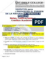 MATERIA DE MENDIGO A PRINCIPE REQUISITOS PARA EL EXAMEN.doc