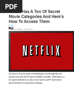 Netflix Has A Ton of Secret Movie Categories