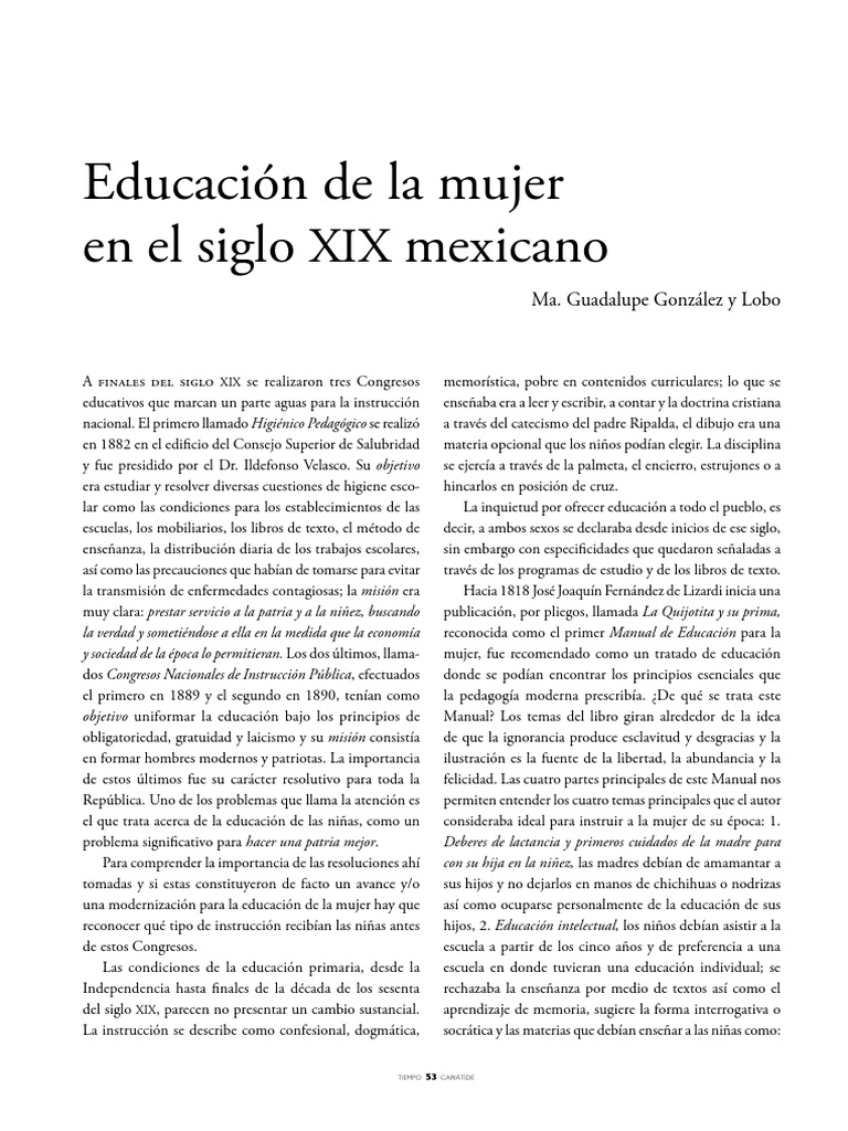 Educación de la mujer en el siglo XIX | PDF | Mujer | Partería