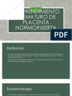 Desprendimiento Prematuro de Placenta Normoinserta