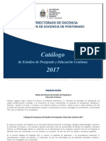 Unan Managua Catalogo de Estudios de Postgrado y Educacion Continua 2017