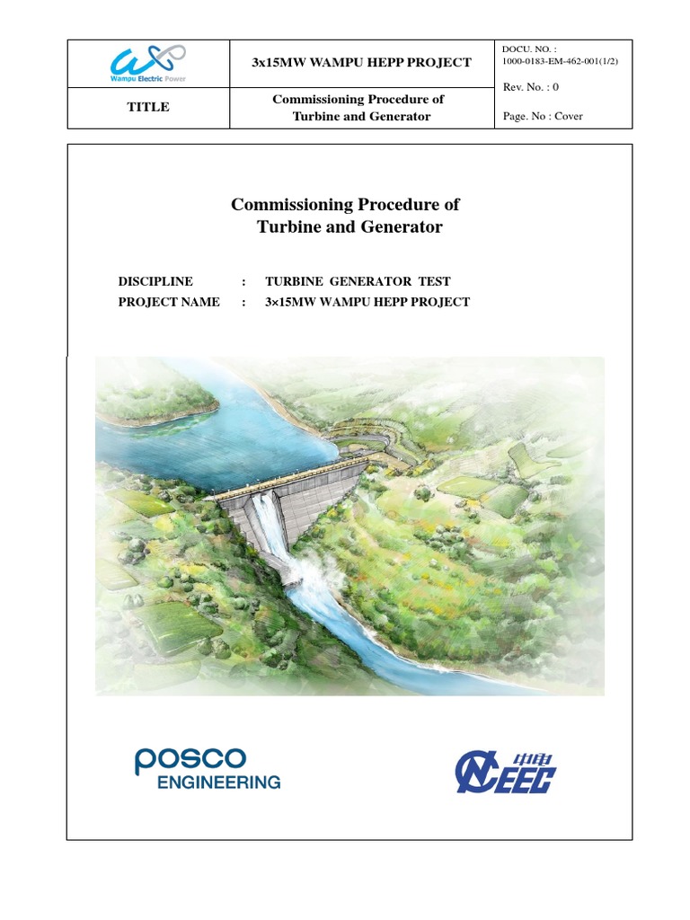 Commissioning Procedure of Turbine and Generator (Rev.0) | PDF ...