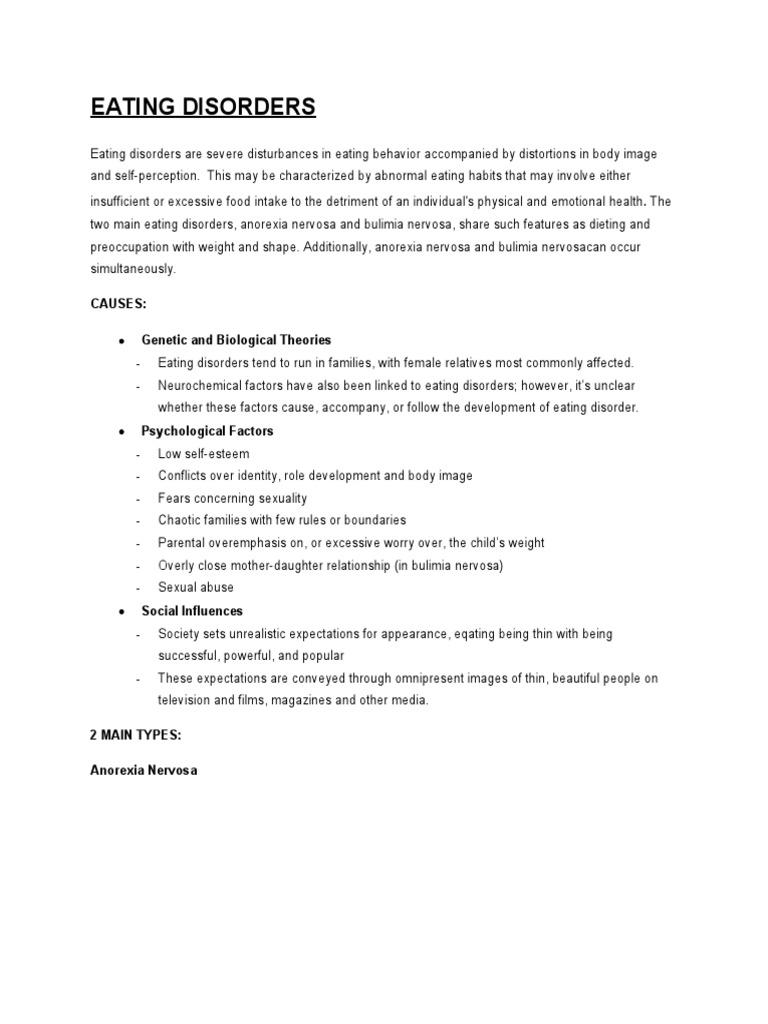 Eating Disorders | PDF