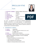 Curriculum Vitae Wendy Terminado