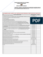 Documentacion Carpeta de Contratacion - Personal Prestacion de Servicios