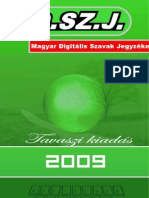 Magyar Digitális Szójegyzék 2009. Áprilisi Változat