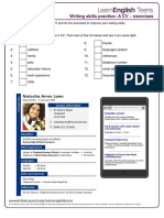 A CV - Exercises 1 PDF