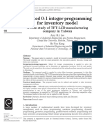 A Mixed 0-1 Integer Programming For Inventory Model