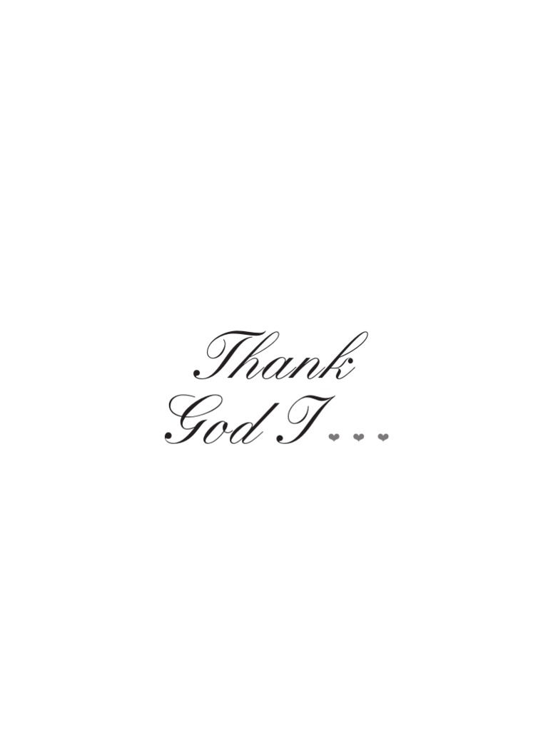 Thank God I - Stories of Inspiration For Every Situation, PDF, Gratitude