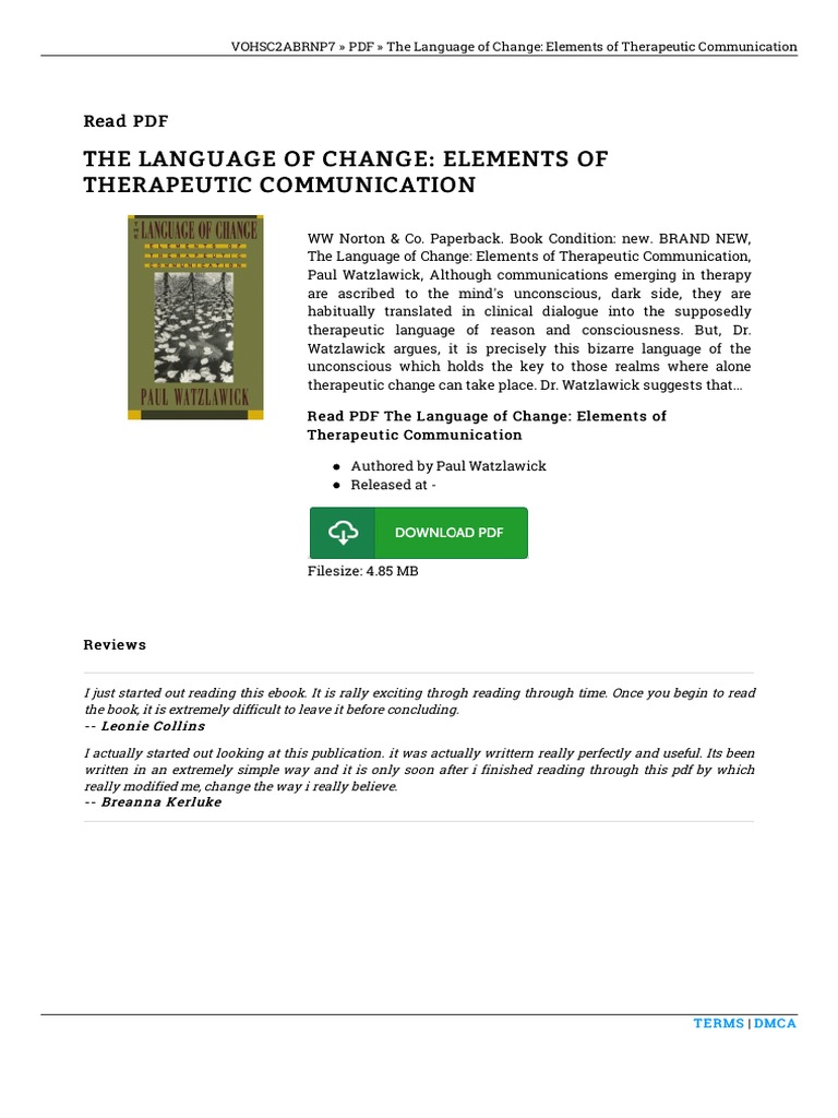 The Language of Change Elements of Therapeutic | PDF | Emergence ...