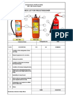 07 Check List For Fire Extinguisher