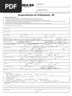 Requerimento de Profissional RP 2011 PDF