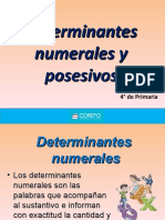 Determinantes Numerales y Posesivos