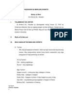 WRITTEN REPORT Pagsusuri Sa Maikling Kwento - Bahay Na Bato