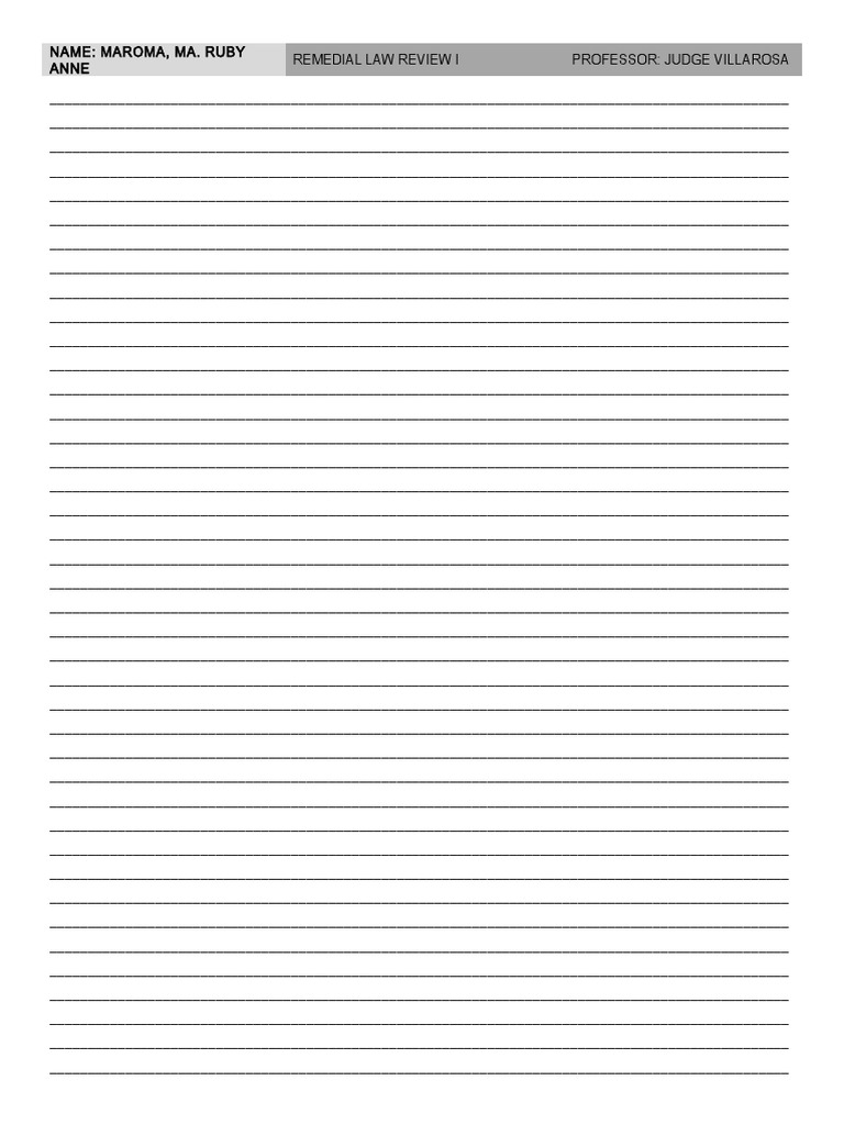 Template Project Law Rem Rev | PDF | Law