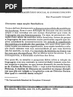 ORLANDI - Discurso, Imaginário Social e Conhecimento (1994)