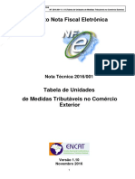 NT2016 001 V1.10 - Unidades de Medidas Tributaveis No Comercio Exterior