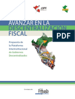 Avanzar en La Descentralizacion Fiscal