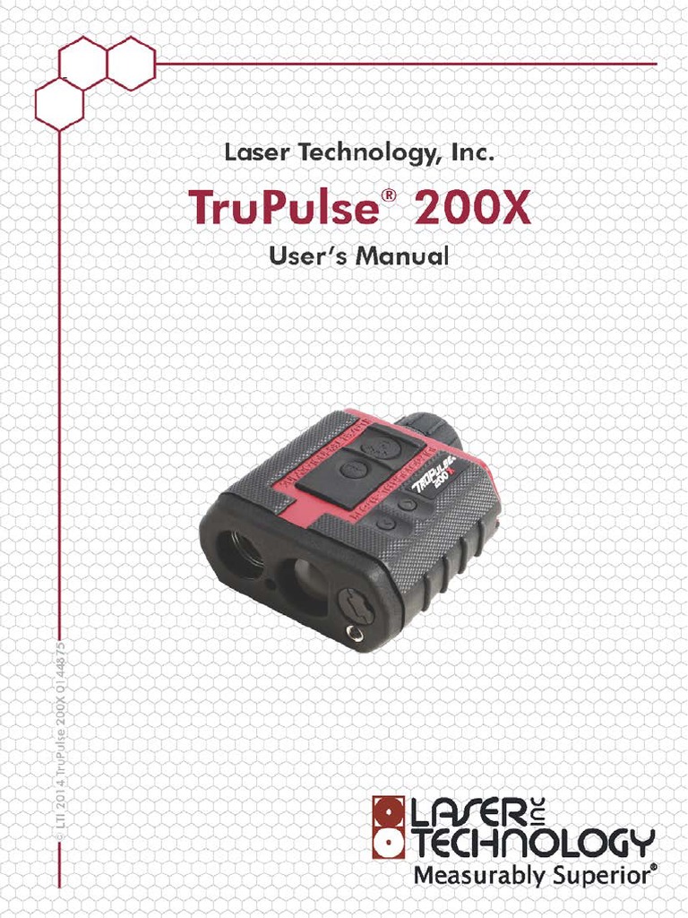LTI TruPulse 200X User Manual.3 | Bluetooth | Telescopic Sight