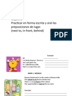 Ejercicios de Preposiciones de Lugar en Ingles