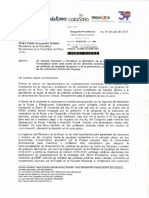 Carta Presidente Pedro Pablo Kuczynski