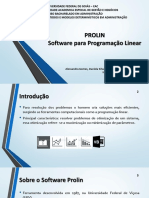 PROLIN: Software para Programação Linear