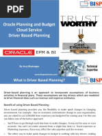 Oracle PBCS Driver Base Planning