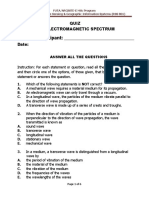 Quiz On ElectromagneticWaves