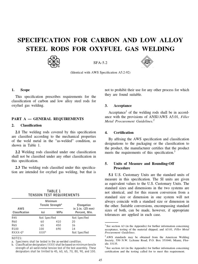 ASME Section II Part a Ferrous Material Specifications Welding Steel