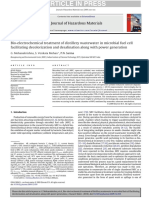 Bio-Electrochemical Treatment of Distillery Wastewater in Microbial Fuel Cell Facilitating Decolorization and Desalination Along With Power Generation PDF