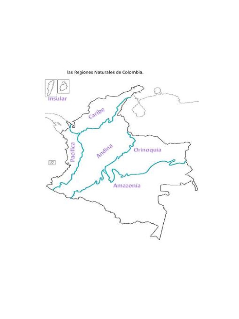 Mapa Regiones Naturales de Colombia | PDF