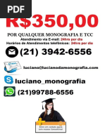 Monografia & tcc por R$350,00 na cidade de  Santa Maria