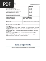 Planteamiento Del Proyecto Dirección Estrategica