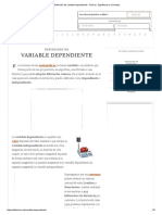 Definición de Variable Dependiente - Qué Es, Significado y Concepto PDF