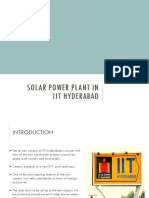 Solar Power Plant in Iit Hyderabad