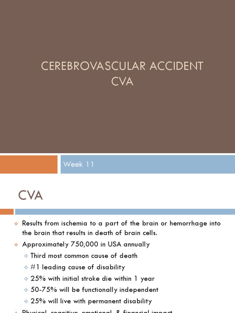 Understanding Cerebrovascular Accidents | PDF | Stroke | Ischemia