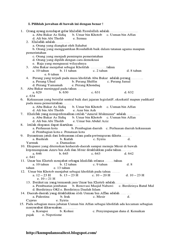 Soal Ski Kelas X Semester 2