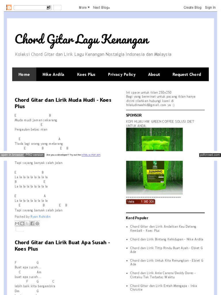 Chord Lagu Kenangan1