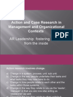 Action and Case Research in Management and Organizational Contexts