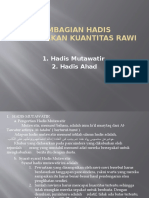 PEMBAGIAN HADIS BERDASARKAN KUANTITAS RAWI Mabruk