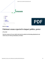Pakistani Census Expected to Impact Politics, Power