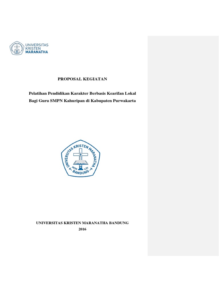 contoh Proposal Modul Pelatihan Purwakarta