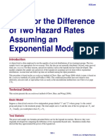 Tests For The Difference of Two Hazard Rates Assuming An Exponential Model